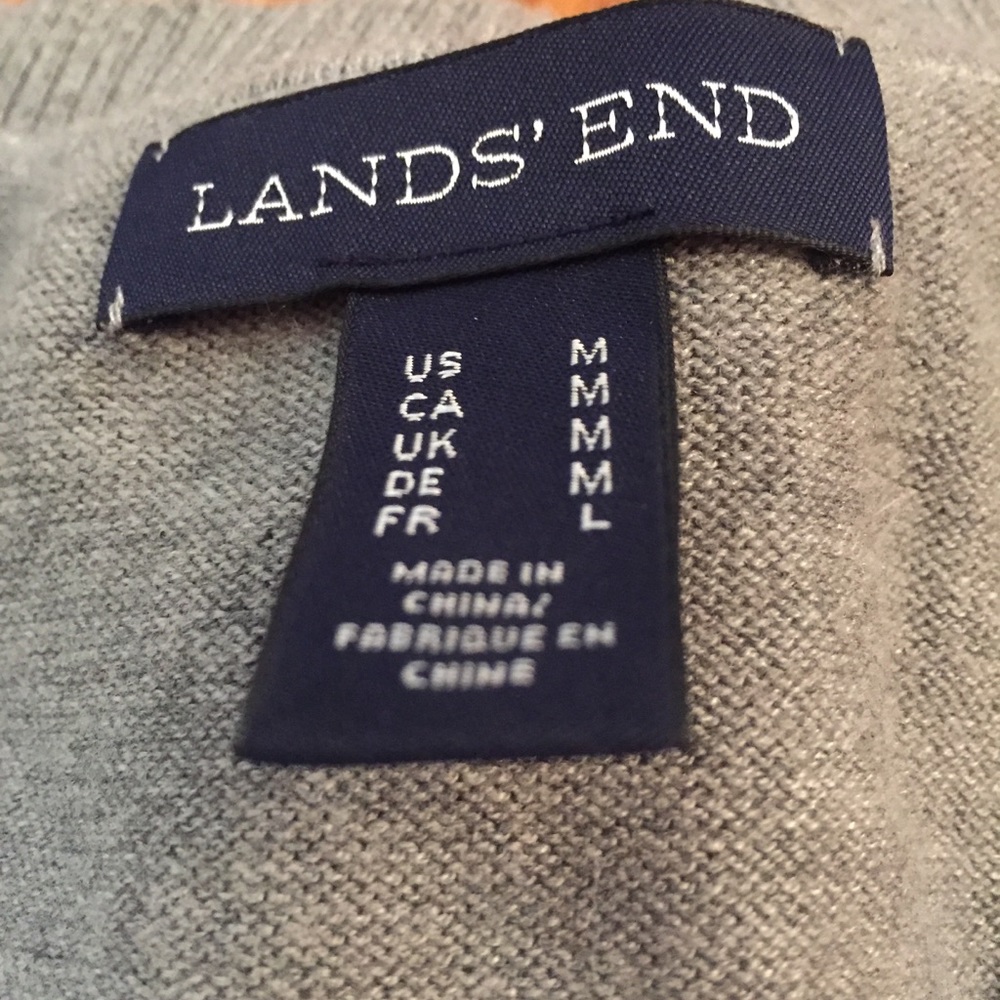 Men’s Lands’ End V Neck Sweater - Picture 4 of 8
